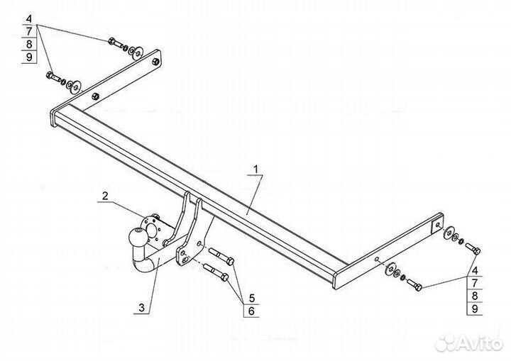 Фаркоп Skoda Octavia III (A7) (2013)
