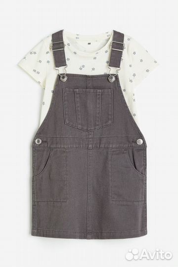 Платье (сарафан и футболка )h&m, 134.140