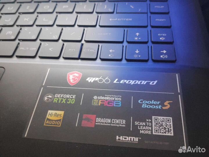 Игровой ноутбук msi GP 66 leopard RTX 3070