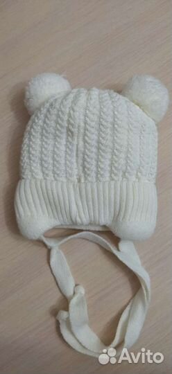 Шапочка для новорожденного теплая