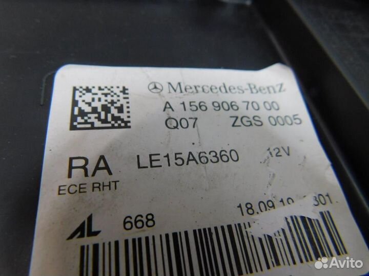 Фара правая Mercedes-Benz GLA-Class