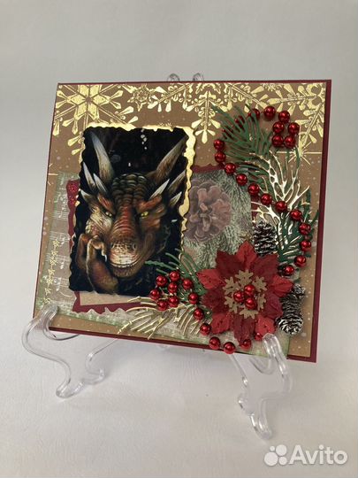 Новогодние открытки ручной работы