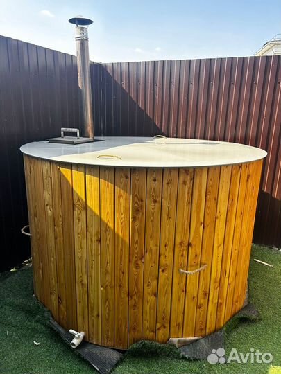 Купель с погружной печью. Банный чан