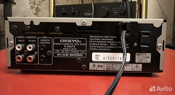 Кассетная дека Onkyo K-505TX, 100 вольт