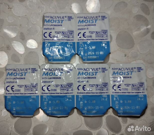 Линзы контактные acuvue moist однодневные