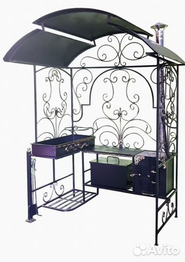 Кованые мангалы с крышей