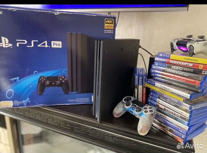 Sony playstation 4 PS4 pro 1tb с играми