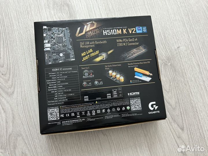 Новая материнская плата lga1200 gigabyte H510m
