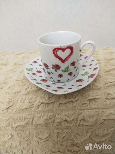 Кофейная пара. Чашка с блюдцем