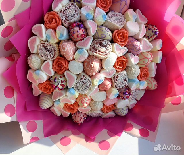 Зефирный букет с клубникой в шоколаде арт. 3535