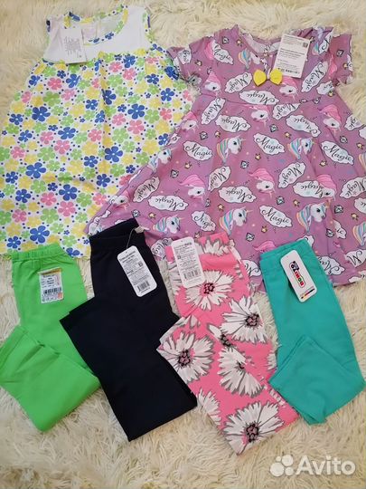 Новая одежда пакетом для девочки, 110