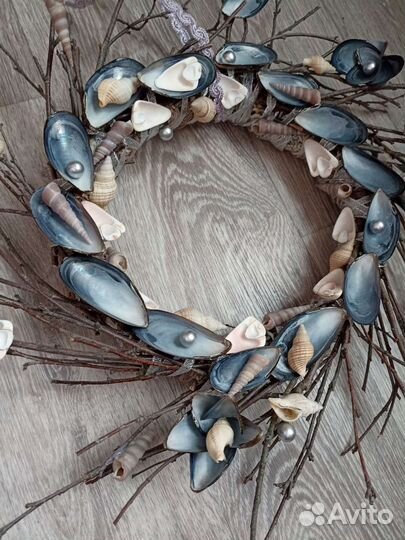 Интерьерный венок, украшения ручной работы