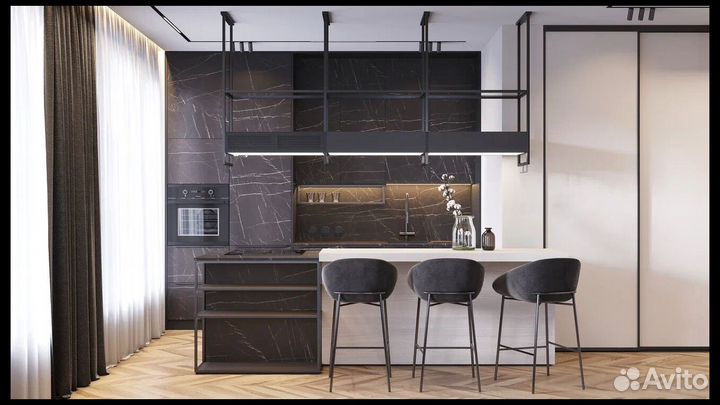 Кухня с раковиной под ключ