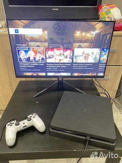Игровая приставка ps4 + монитор