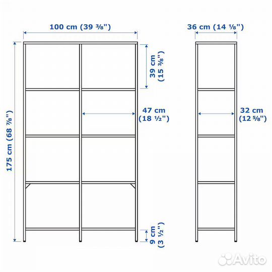 Стеллаж IKEA Vittsjo / Икея Витше