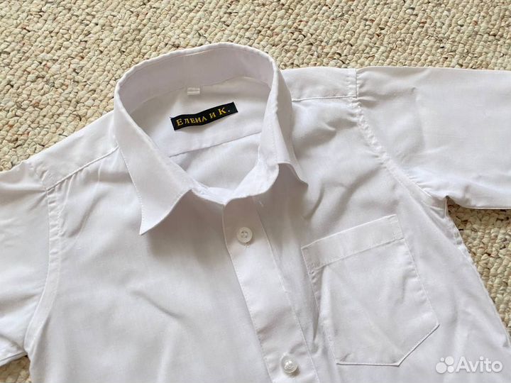 Рубашка классическая белая для мальчика 98