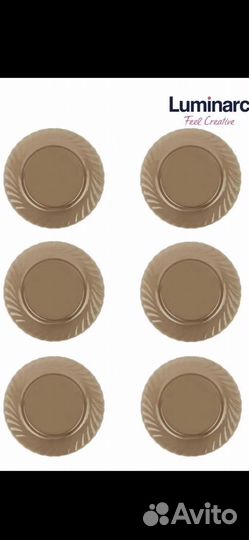 Тарелки luminarc новые 6 шт в упаковке