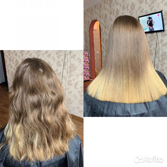 Кератиновое выпрямление волос, ботокс волос