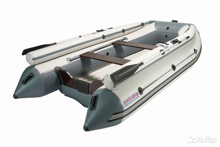Лодка mishimo family lite DF 370 бело-серая