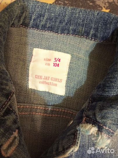 Джинсовая куртка для девочки 104