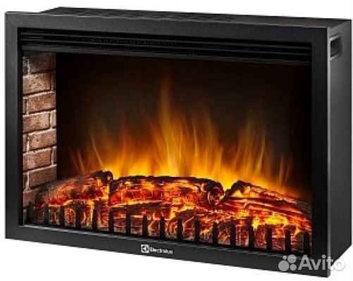 Электрокамин с широким очагом 2D Electrolux EFP/P-3020LS с порталом Firelight Bricks Wood 30 камень