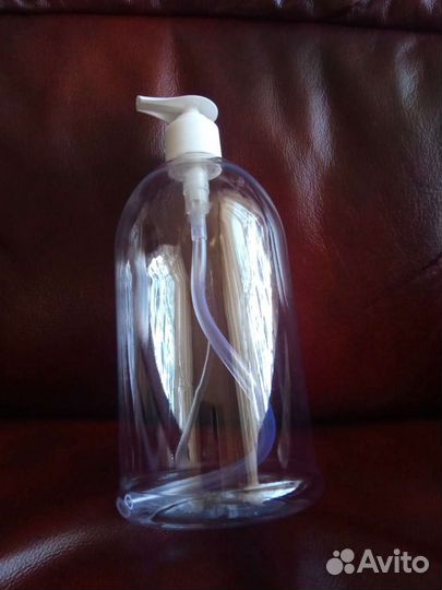 Бутылка 1 литр пэт с помпой дозатором