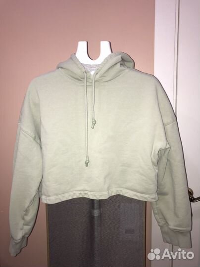 Худи укороченное lime