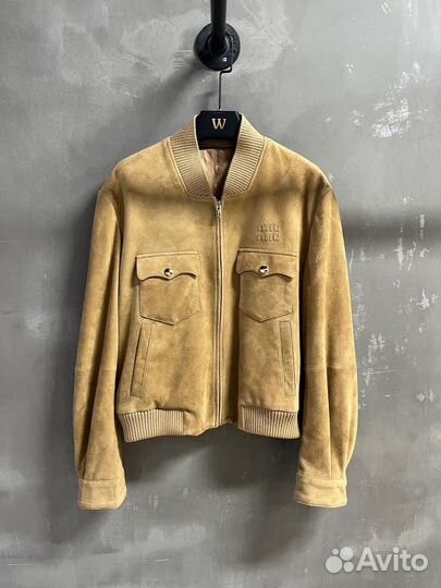 Бомбер замшевый кожаный Miu Miu