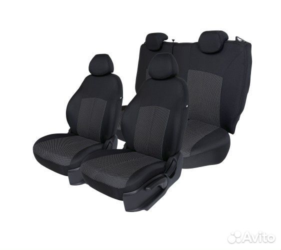 Чехлы на сиденье киа Soul 2011-2014 г. Жаккард чер