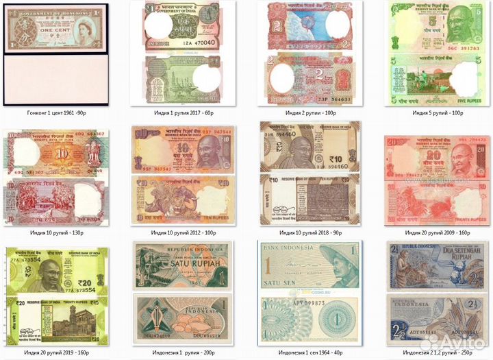 Банкноты Азии 1 часть