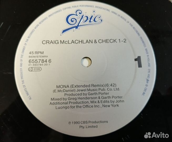 Craig McLachlan And Check 1-2 Mona винил