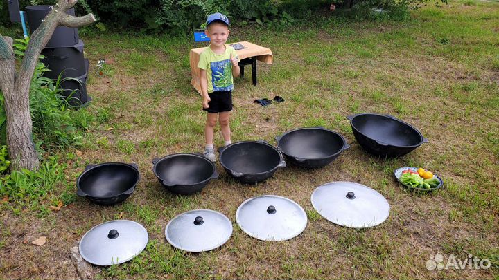 Узбекские казаны чугунные 10л, 12л, 16л, 22л