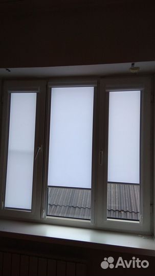 Рулонные шторы на окна сиде белый