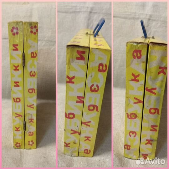 Коробка деревянная. Упаковка. Кубики. Азбука. СССР