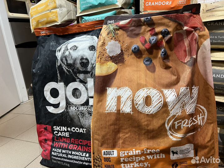 Корм для собак go, now