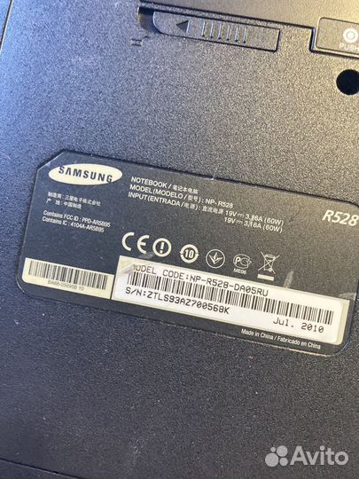 Ноутбук samsung r528