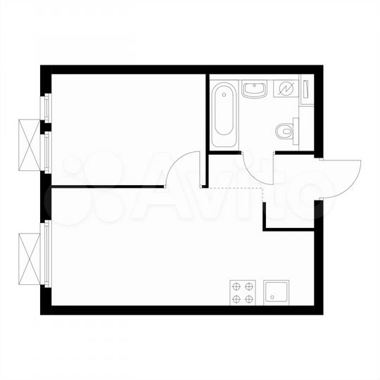 1-к. квартира, 31,8 м², 15/25 эт.