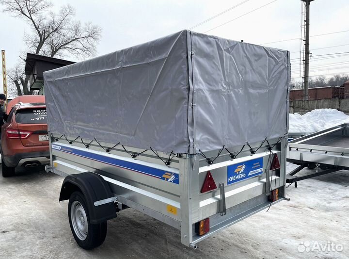 Прицеп легковой самосвал 2.5х1.3 с высоким тентом