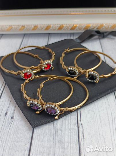 Шикарные серьги кольца Alexander McQueen