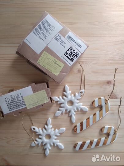 Фарфоровые игрушки на елку h&m home