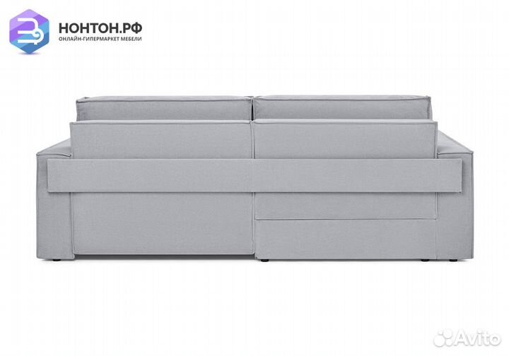 Диван угловой еврокнижка двухместный Тревис серый