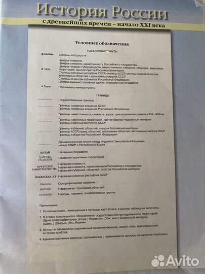 Атлас по истории России 10-11 класс
