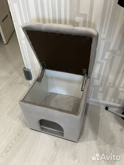 Пуфик с домиком для питомца