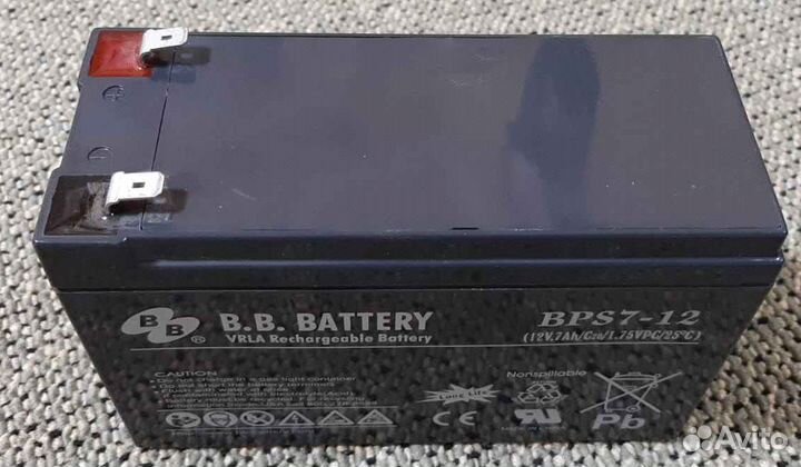 Аккумуляторная батарея для ибп BB BPS 7-12 12В, 7А