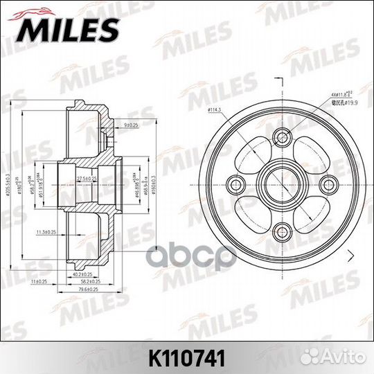 Барабан тормозной matiz (TRW DB4273) K110741 K1