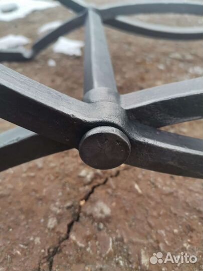 Дровница лофт кованая, круглая