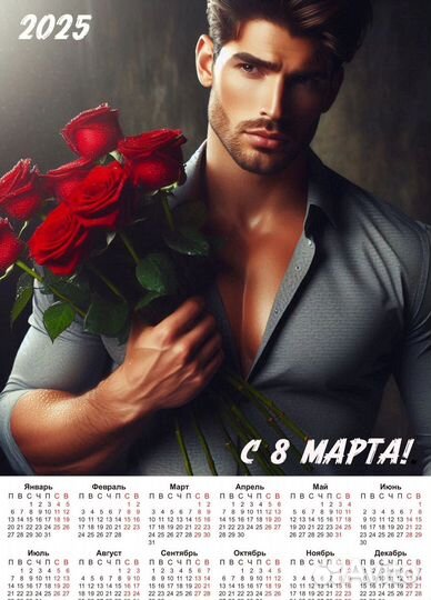 Календарь на 8 марта