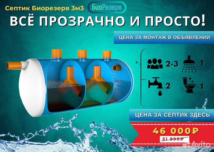 Монтаж септика под ключ. Установка 1 день