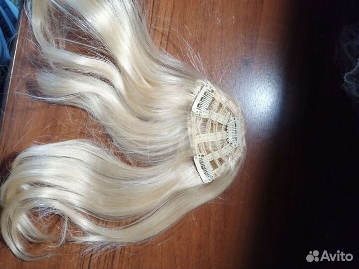 Накладная челка из натуральных волос