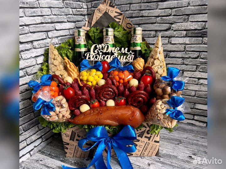 Мужские букеты.Съедобные букеты. Мясной букет